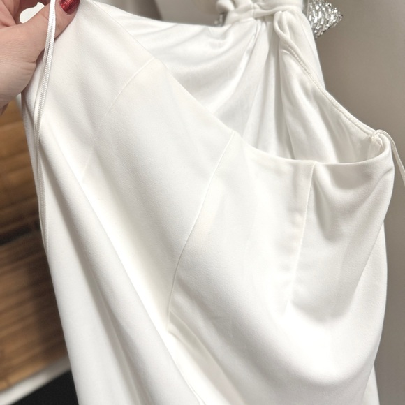 NWT ZARA RHINESTONE BOW CUT OUT HOLIDAY NYE OPEN BACK MINI DRESS - Picture 11 of 13